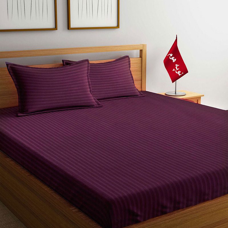 O1 سرویس ملحفه و روبالشتی مینیمال هتلی راه راه - Image 7