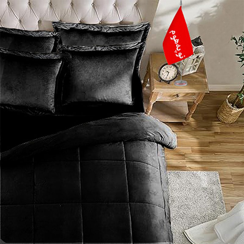 f5 روتختی مینیمال مخمل طرح مربعی - Image 5