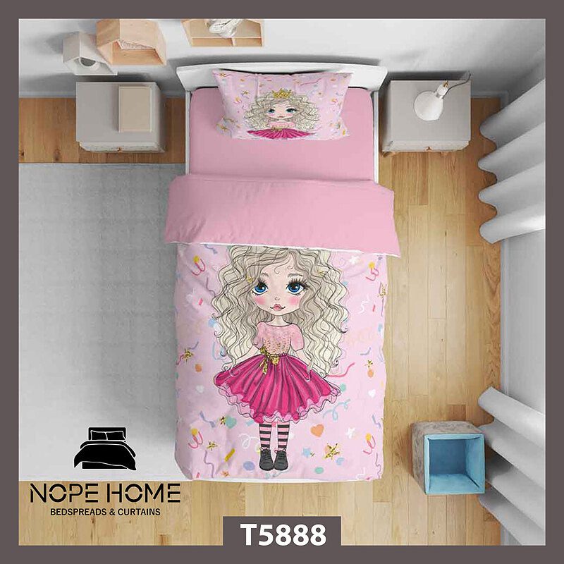 روتختی کودک طرح دختر مو فرفری کد T5888