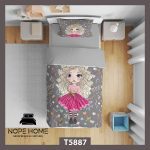 روتختی کودک طرح دختر مو فرفری کد T5887