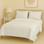 سرویس روتختی کاوری مینیمال طرح برجسته لوزی درشت - Image 2