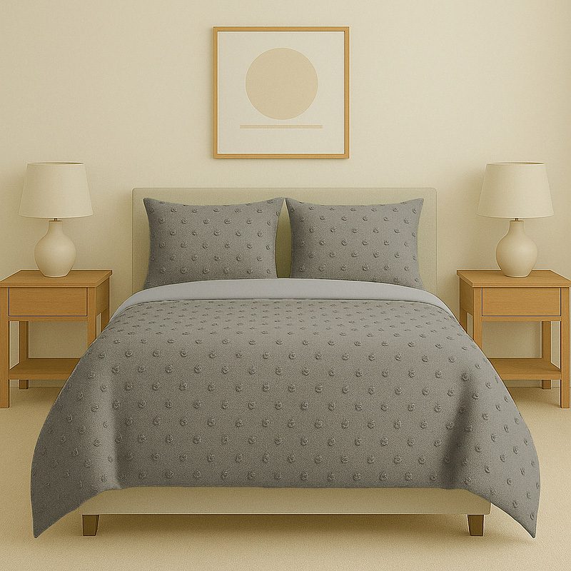 ص13 سرویس روتختی کاوری مینیمال طرح برجسته خال خالی - Image 3