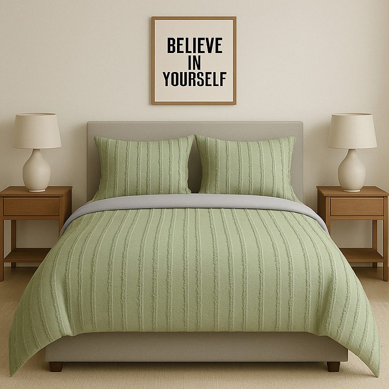 ض14 سرویس روتختی کاوری مینیمال طرح برجسته راه راه - Image 3