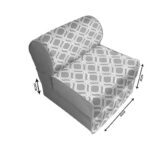 کاناپه تخت شو یک نفره مینیمال مدل M1047 - Image 2