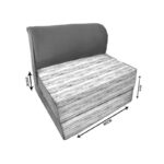 کاناپه تخت شو یک نفره راه راه مدل M1058 - Image 2