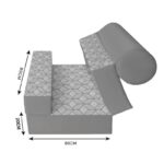 کاناپه تخت شو یک نفره مدرن مدل M1072 - Image 3