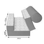کاناپه تخت شو یک نفره مدرن مدل M1080 - Image 3