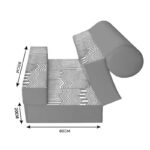 کاناپه تخت شو یک نفره پترن زیگزاگ مدل M1083 - Image 3