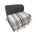 کاناپه تخت شو یک نفره راه راه کلاسیک مدل M1084 - Image 2