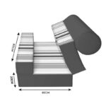 کاناپه تخت شو یک نفره راه راه کلاسیک مدل M1084 - Image 3