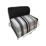 کاناپه تخت شو یک نفره راه راه کلاسیک مدل M1085 - Image 2