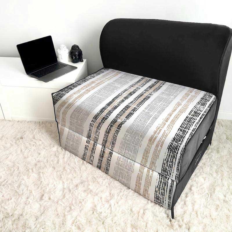 کاناپه تخت شو یک نفره راه راه مدرن مدل M1089