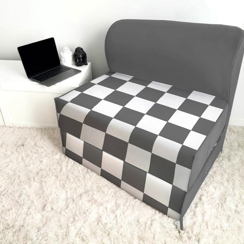 کاناپه تخت شو یک نفره شطرنجی مدل M1091
