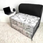 کاناپه تخت شو یک نفره نقاشی مینیمال مدل M1098