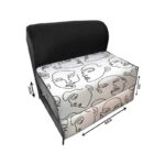 کاناپه تخت شو یک نفره نقاشی مینیمال مدل M1098 - Image 2