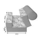 کاناپه تخت شو یک نفره شاخ و برگ مینیمال مدل M1110 - Image 3