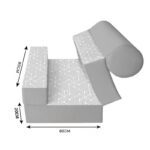 کاناپه تخت شو یک نفره هندسی مینیمال مدل M1021 - Image 3