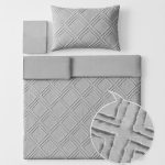 سرویس روتختی کاوری مینیمال طرح برجسته لوزی - Image 3