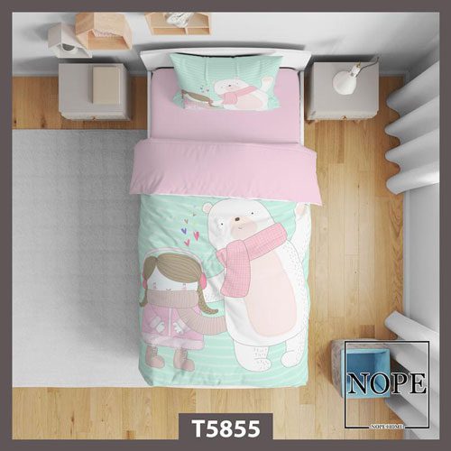 روتختی طرح کودکانه دختر و خرس