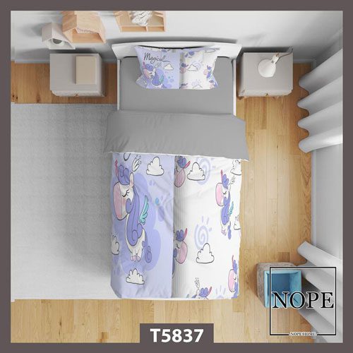 روتختی کودک طرح فانتزی تکشاخ و ابر