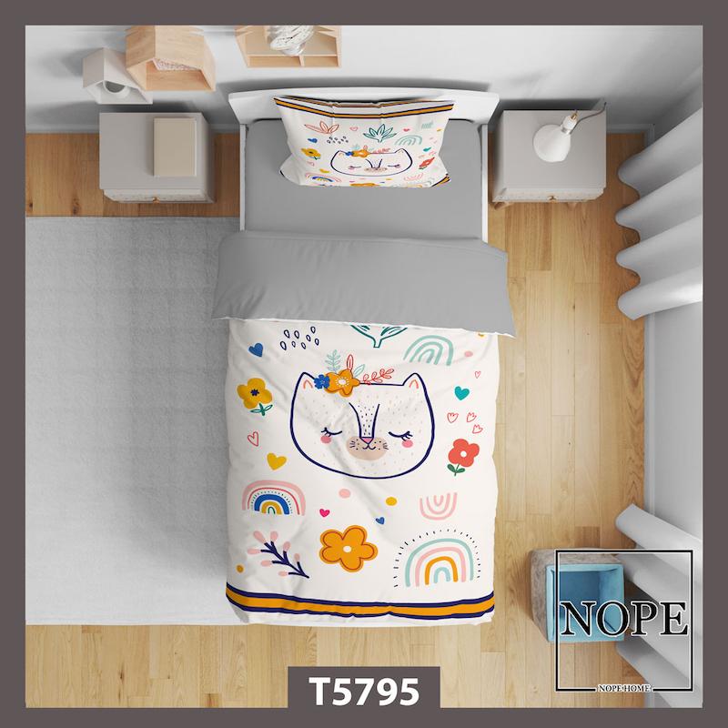 روتختی کودک طرح گربه و رنگین کمان