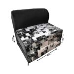 کاناپه تخت شو یک نفره شطرنجی طرحدار مدل M1121 - Image 2