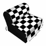 کاناپه تخت شو یک نفره شطرنجی مدل M1123 - Image 3