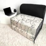 کاناپه تخت شو یک نفره نقاشی مینیمال آبستره مدل M1124