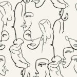 کاناپه تخت شو یک نفره نقاشی مینیمال آبستره مدل M1124 - Image 5