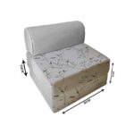 کاناپه تخت شو یک نفره شاخ و برگ مینیمال مدل M1126 - Image 2