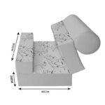 کاناپه تخت شو یک نفره شاخ و برگ مینیمال مدل M1126 - Image 3