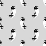 کاناپه تخت شو یک نفره نقاشی مینیمال صورت مدل M1128 - Image 5