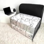 کاناپه تخت شو یک نفره نقاشی مینیمال مدل M1130