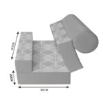 کاناپه تخت شو یک نفره مینمیال خطی مدل M1133 - Image 3