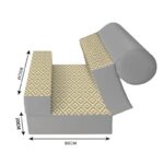 کاناپه تخت شو یک نفره مینیمال لوزی مدل M1141 - Image 3