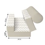 کاناپه تخت شو یک نفره گل مینیمال مدل M1148 - Image 3