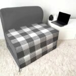 کاناپه تخت شو یک نفره چهارخونه شطرنجی مدل M1152