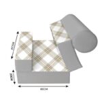 کاناپه تخت شو یک نفره کلاسیک چهارخونه مدل M1157 - Image 3