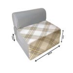 کاناپه تخت شو یک نفره کلاسیک چهارخونه مدل M1157 - Image 2