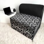 کاناپه تخت شو یک نفره پترن هندسی مدل M1162