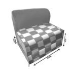 کاناپه تخت شو یک نفره شطرنجی مدل M1169 - Image 2