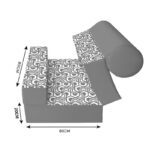 کاناپه تخت شو یک نفره هندسی مینیمال مدل M1170 - Image 3