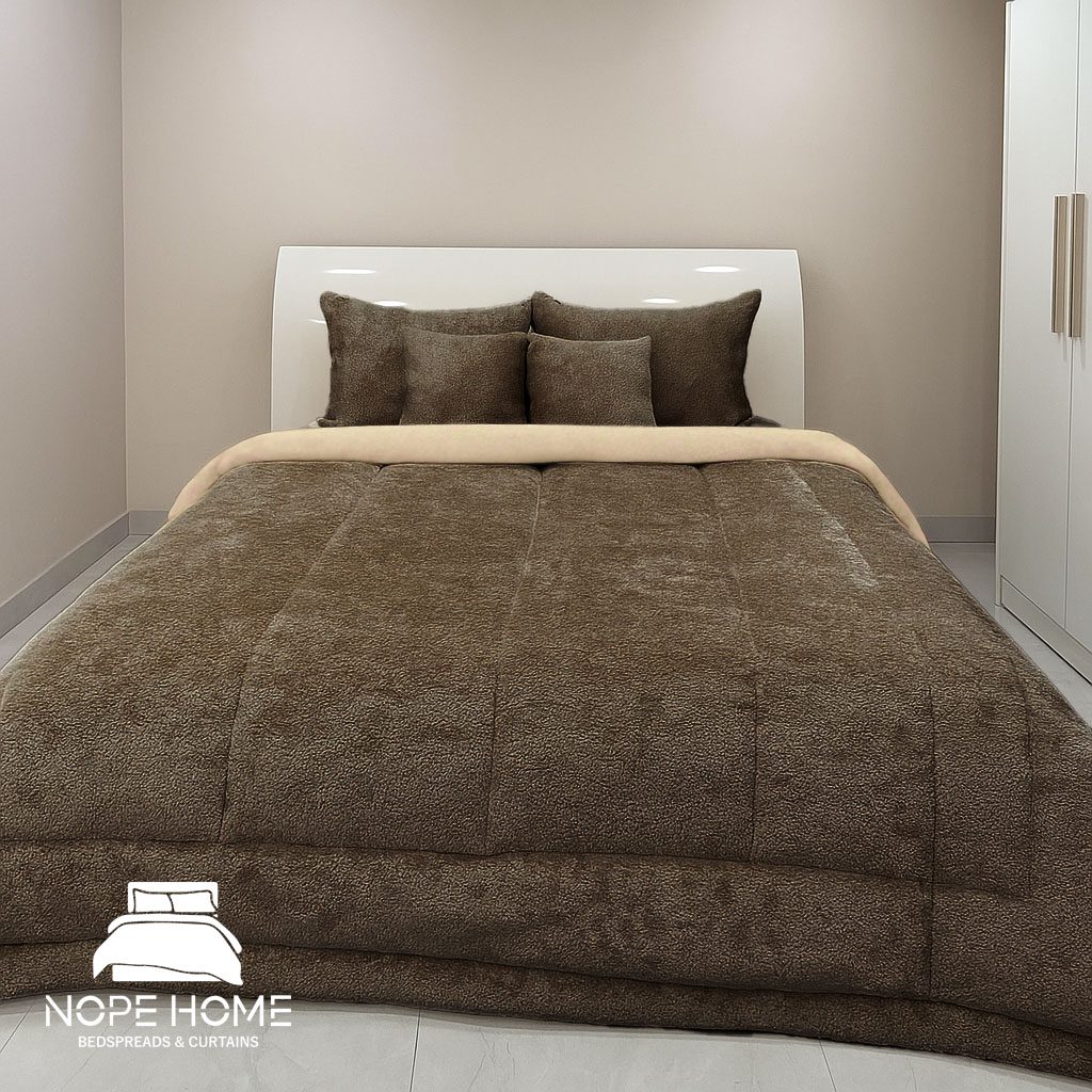 قهوه ای1 روتختی مخمل تدی الگانت