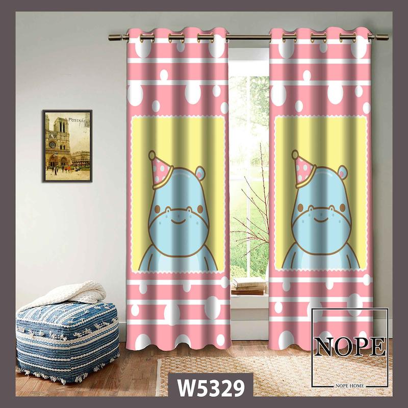 پرده کودک طرح اسب آبی