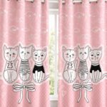 پرده کودک گربه W6297
