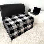 کاناپه تخت شو یک نفره چهارخونه شطرنجی مدل M1151