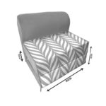 کاناپه تخت شو یک نفره مینیمال گل مدل M1155 - Image 2