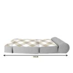 کاناپه تخت شو یک نفره کلاسیک چهارخونه مدل M1157 - Image 4