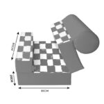 کاناپه تخت شو یک نفره شطرنجی مدل M1169 - Image 3